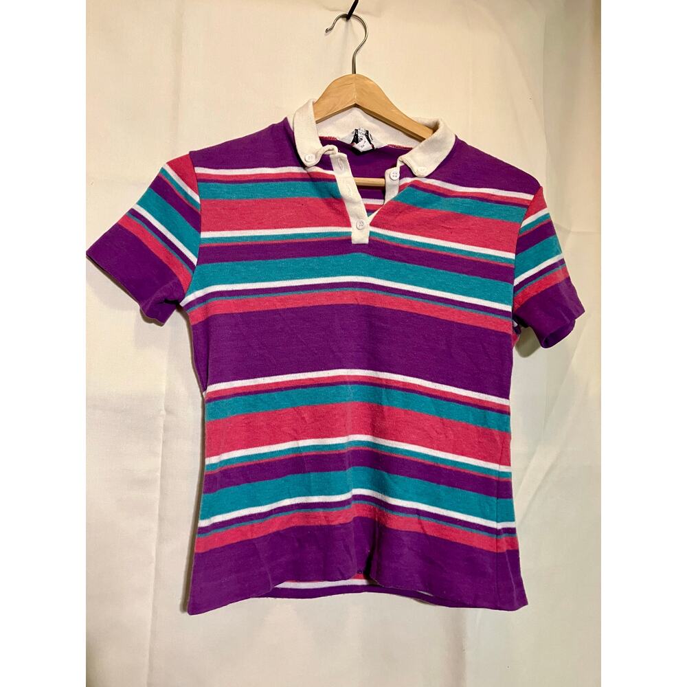 VTG M.J. Striped Polo Shirt Woman’s Size Medium.